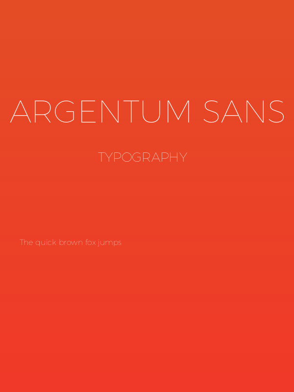 Argentum Sans Thin Poster