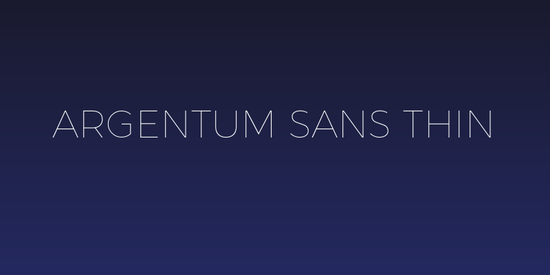 Argentum Sans Thin Social Header