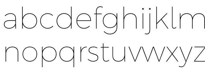 Argentum Sans Thin Font LOWERCASE