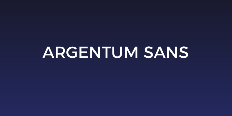 Argentum Sans Social Header
