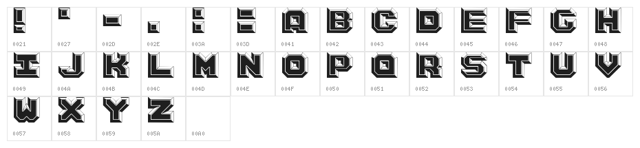 ArgentumBlack Character Map