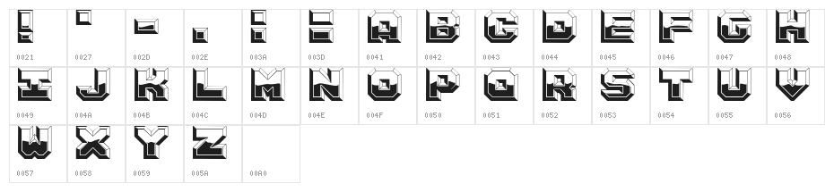 ArgentumShine Character Map
