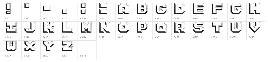 ArgentumWhite Character Map