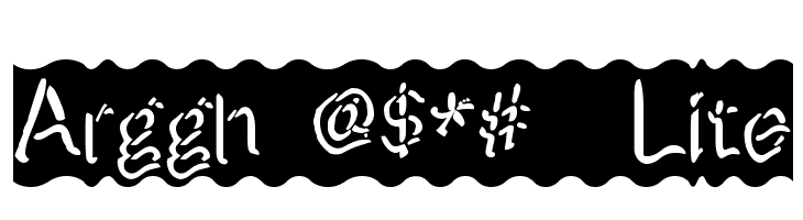 Arggh @$*# Lite Font