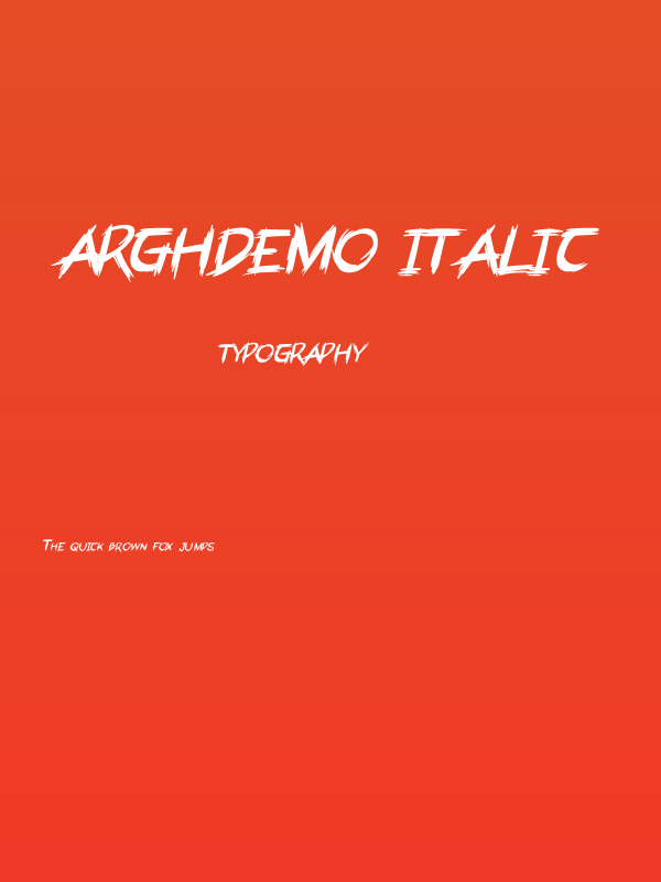 ArghDemo Italic Poster