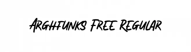 Arghfunks Free Regular  フリーフォントのダウンロード