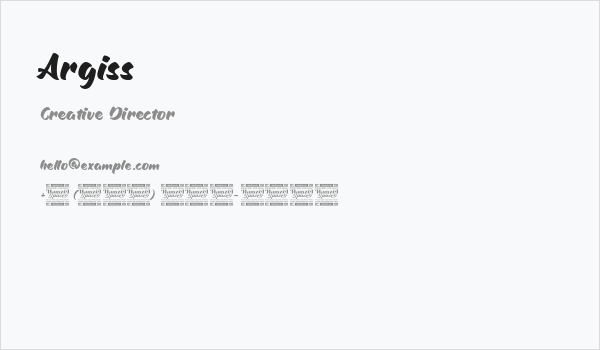 Argiss Business Card