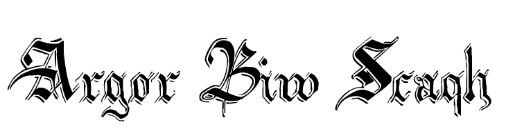 Argor Biw Scaqh Font