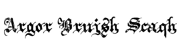 Argor Brujsh Scaqh Font