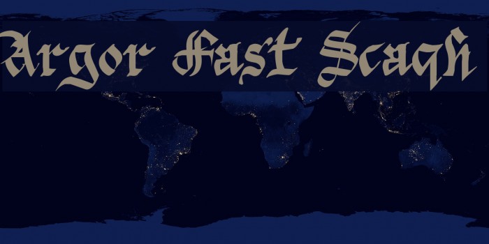 Argor Fast Scaqh Font examples