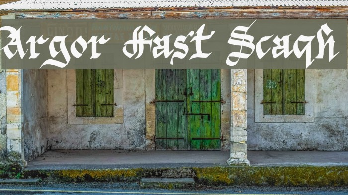 Argor Fast Scaqh Font examples