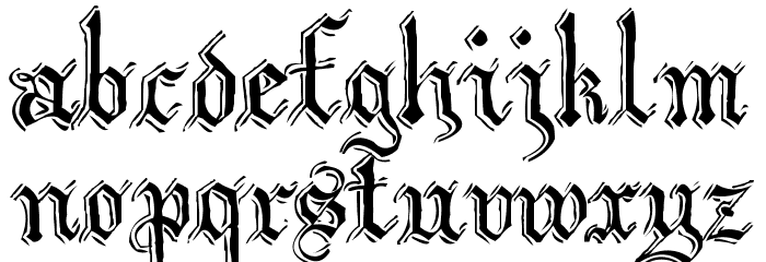 Argor Got Scaqh Font LOWERCASE