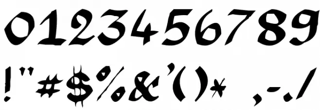 Argor Man Scaqh Font OTHER CHARS