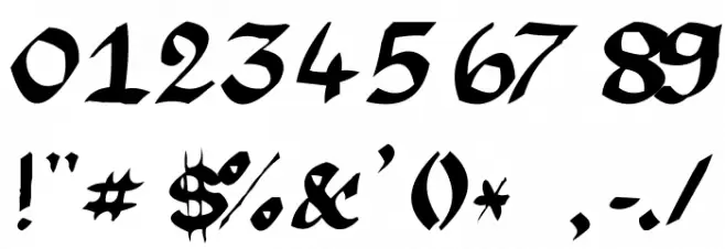 Argor Man Scaqh Font OTHER CHARS