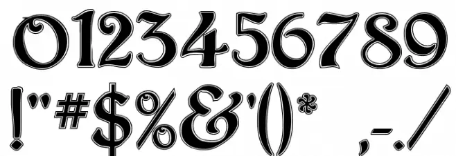 Argos George Contour Font OTHER CHARS