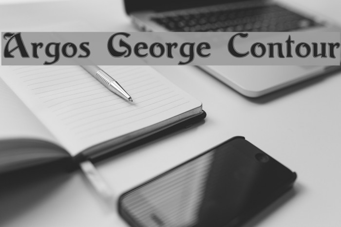 Argos George Contour Font examples