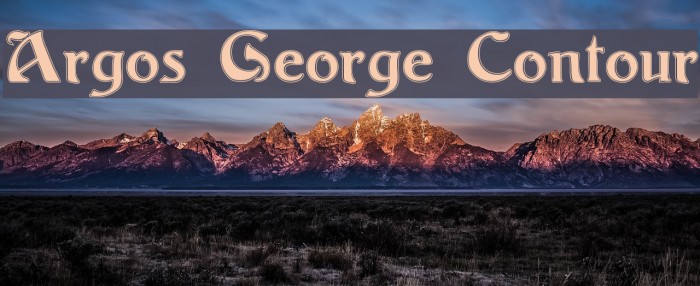 Argos George Contour Font examples