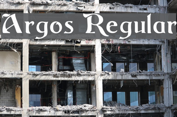 Argos Regular Fonte examples