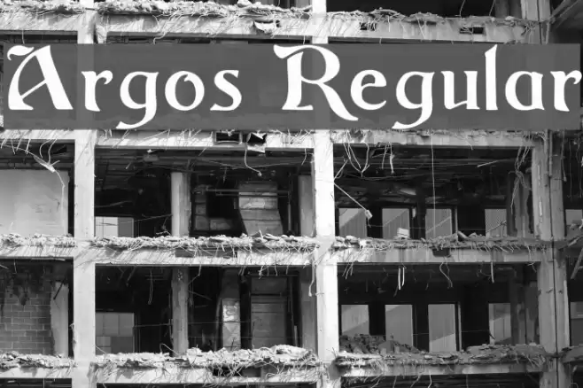 Argos Regular Fonte examples