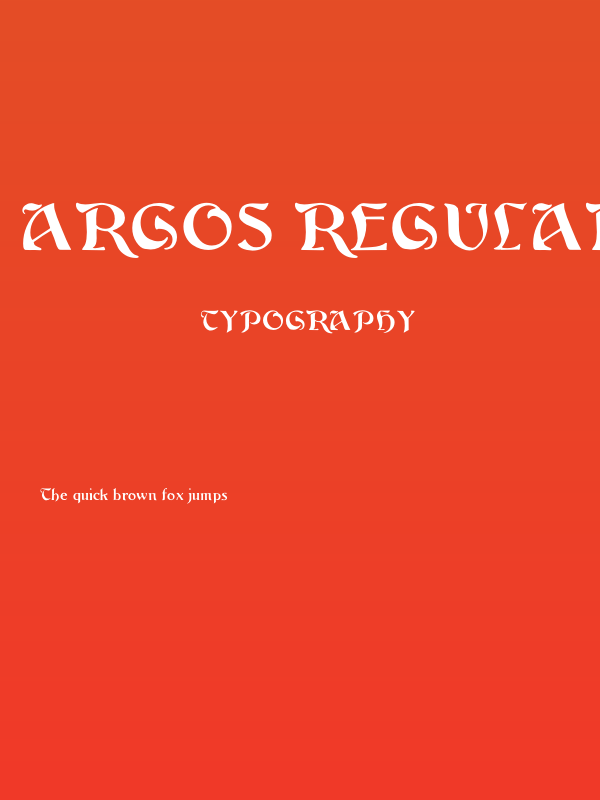 Argos Regular Poster