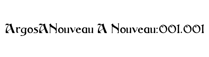 ArgosANouveau A Nouveau:001.001  免费字体下载