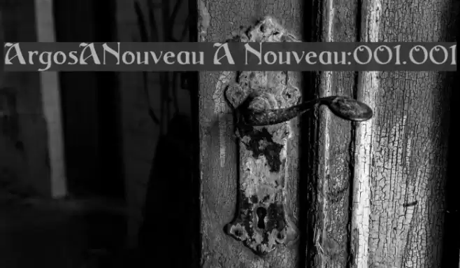 ArgosANouveau A Nouveau:001.001 Font examples