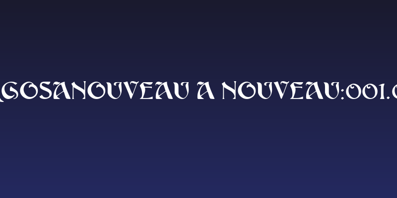 ArgosANouveau A Nouveau:001.001 Social Header
