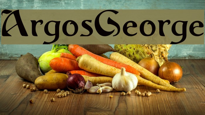 ArgosGeorge Font examples