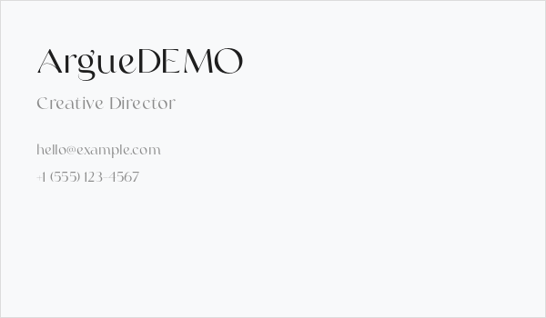 ArgueDEMO Business Card