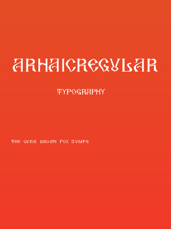 ArhaicRegular Poster
