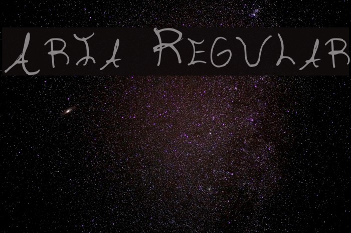 Aria Regular Font examples