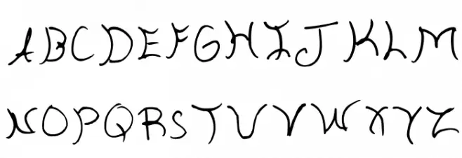 Aria Regular Font LOWERCASE
