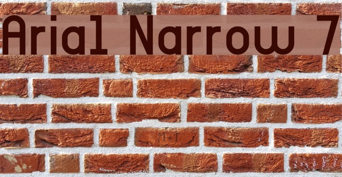 Arial Narrow 7 Font examples