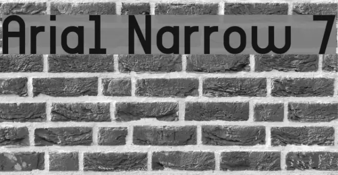 Arial Narrow 7 फ़ॉन्ट examples