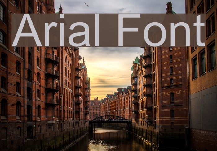 Arial Font examples