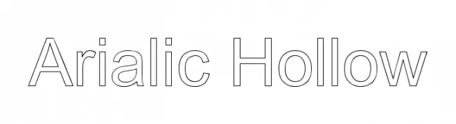 Arialic Hollow  Free Fonts Download