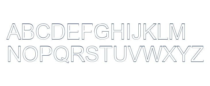 Arialic Hollow Uppercase