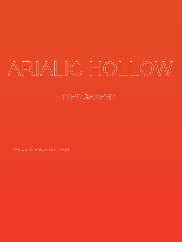 Arialic Hollow Poster