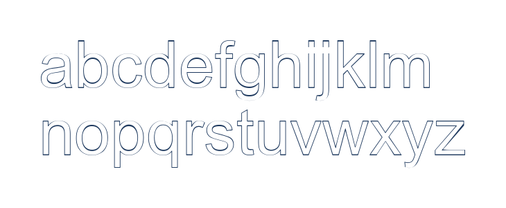 Arialic Hollow Lowercase