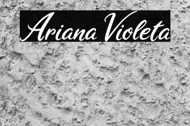 Ariana Violeta Schriftart examples