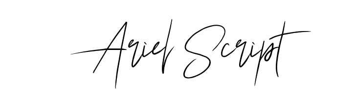 Ariel Script  フリーフォントのダウンロード