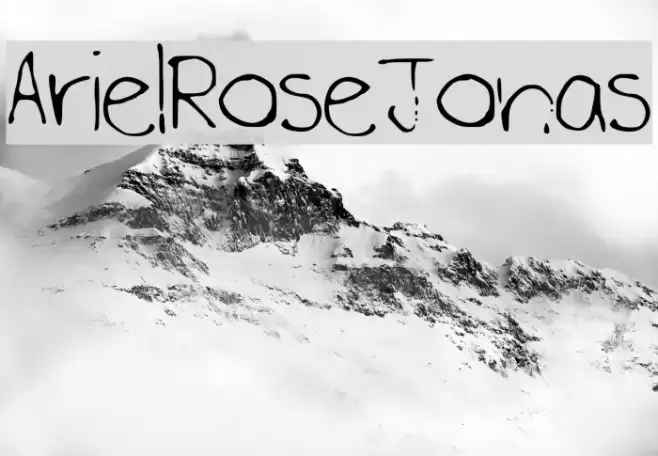 ArielRoseJonas Font examples