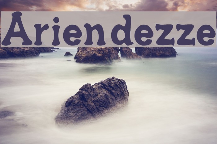 Ariendezze Font examples