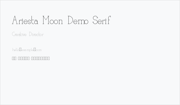 Ariesta Moon Demo Serif Business Card