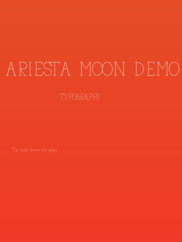 Ariesta Moon Demo Serif Poster