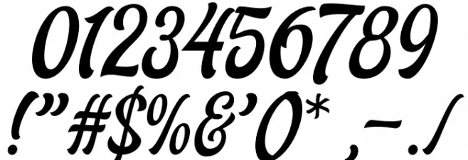 AriesthaScript Font OTHER CHARS