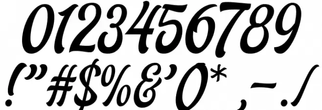 AriesthaScript Font OTHER CHARS