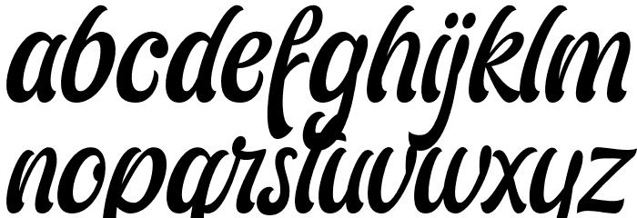 AriesthaScript Font LOWERCASE