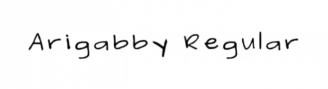 Arigabby Regular  フリーフォントのダウンロード