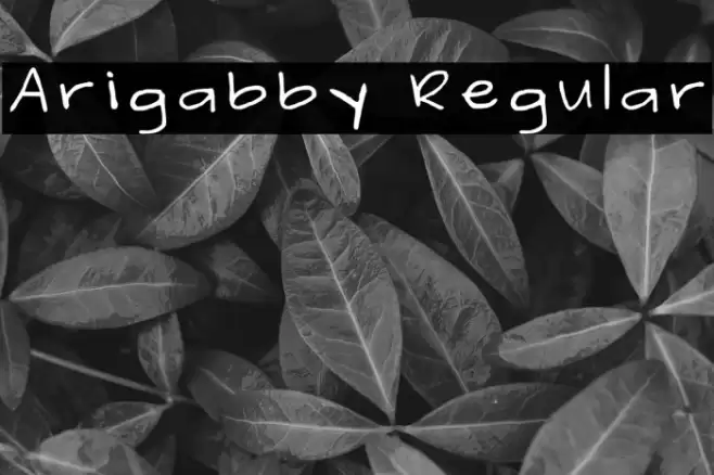 Arigabby Regular Font examples